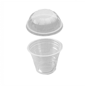 8oz + 82 Dom Lid - Gobelet transparent en Plastique avec couvercle dôme 250  cc - EJEM EMBALLAGES