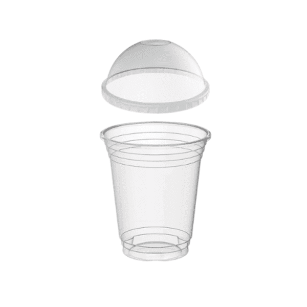 8oz + 82 Dom Lid - Gobelet transparent en Plastique avec couvercle dôme 250  cc - EJEM EMBALLAGES