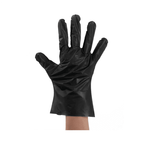 GANTS TPE NOIR - Les gants TPE noirs jetables en plastique - EJEM EMBALLAGES