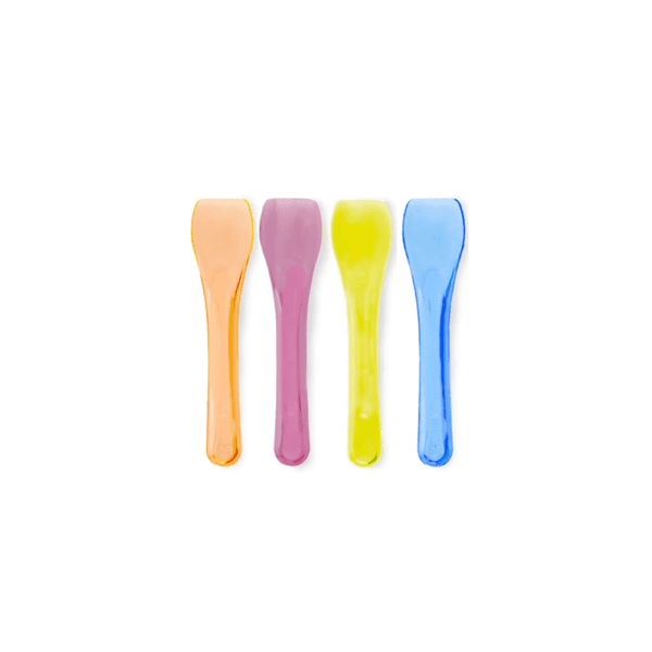 Cuillère à glace colorée translucide – Cuillère à glace colorée translucide alimentaire en plastique
