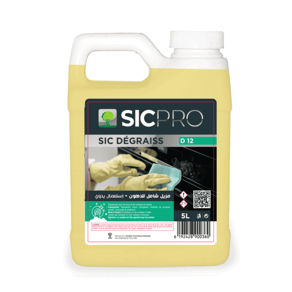 D12 - Bidon 5L Ultra-dégraissant pour les surfaces de cuisine et les fours