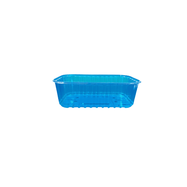 LAR 5222 – Barquette perforée bleu en plastique pour fruits et légumes 500 cc