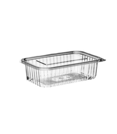 LAR 5235 – Barquette rectangulaire transparente 750 cc avec couvercle attaché