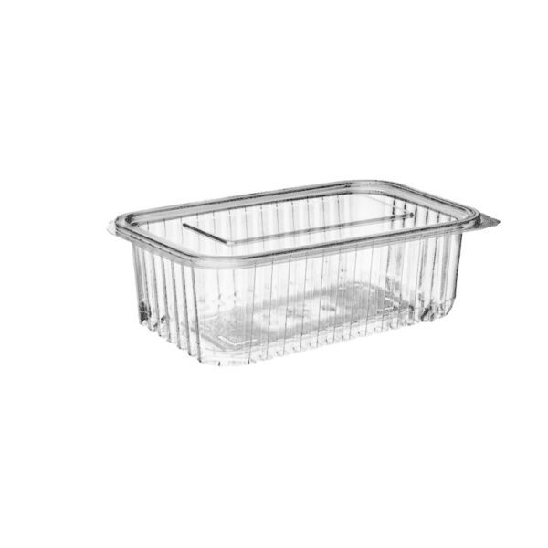LAR 5237 – Barquette rectangulaire transparente 1000 cc avec couvercle attaché