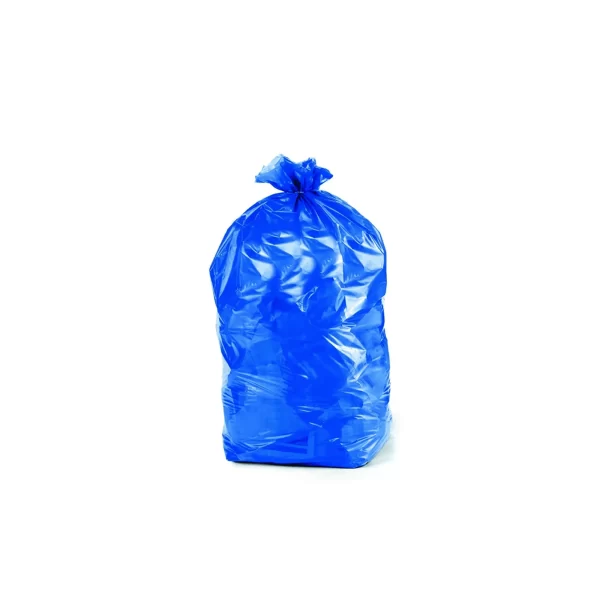 Sac poubelle bleu en PEBD 85 x 95cm