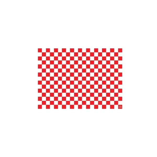 Papier découpé 24×33 cm KRAFT – Damier Rouge et Blanc