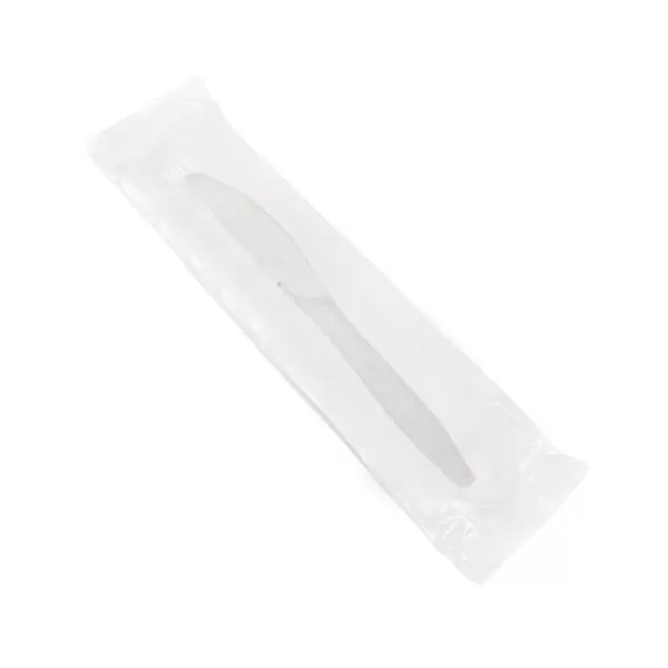 Couteau nova emballé- Couteau transparent emballé alimentaire en plastique