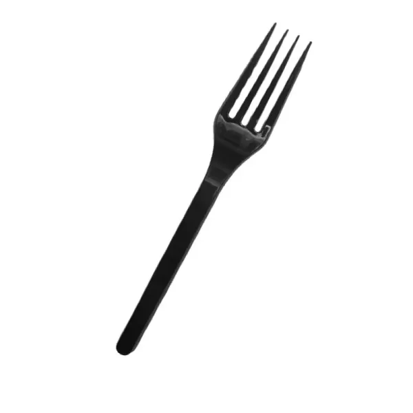Fourchette NOVA Noir – Fourchette noire alimentaire en plastique