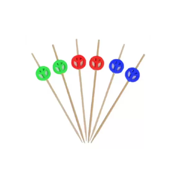 Pique 437-23 – Pique en bois avec motif paix