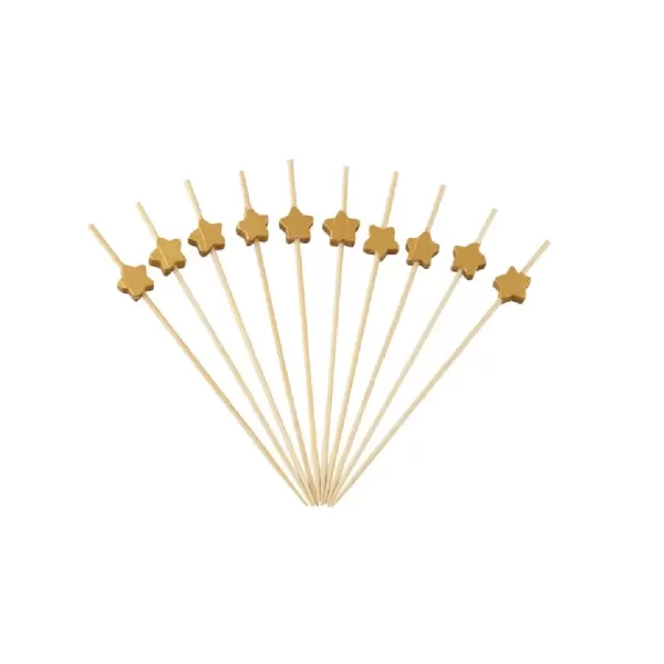 Pique 437-14 – Pique en bois avec étoile doré