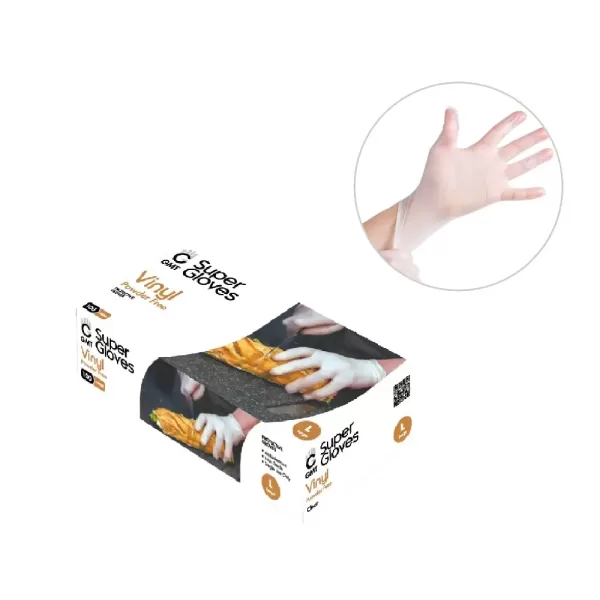 GMT VINYLE TRANSPARENT L OU M– Gant transparent jetable à usage unique