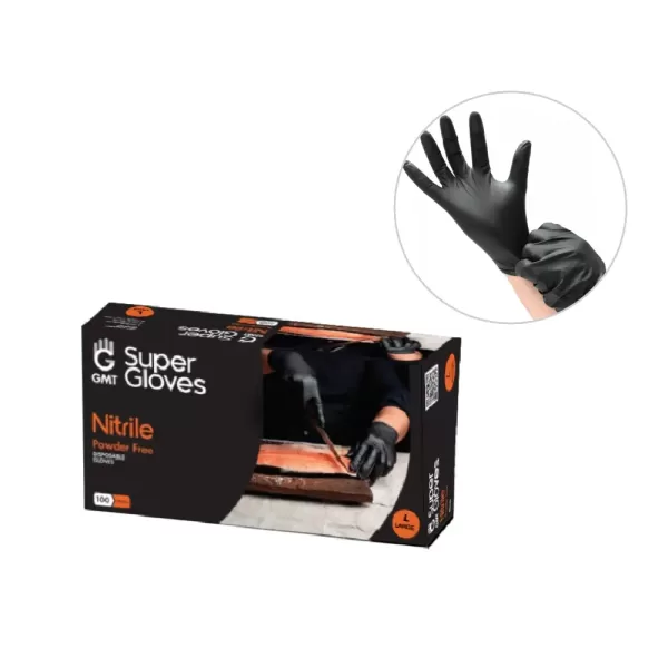 GMT NITRILE NOIR L ou M -Gant jetable à usage unique en nitrile
