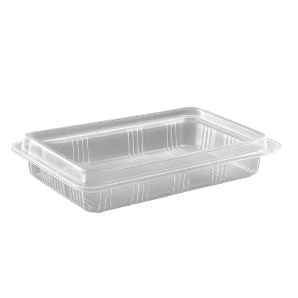 EL328-IHR – Barquette Baklawa 272 x 190 x 40 mm avec couvercle attaché 1000 cc