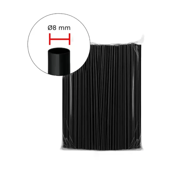 PAILLE NOIR grand 8MM Golden Straw – Paille noire Ø 8 mm