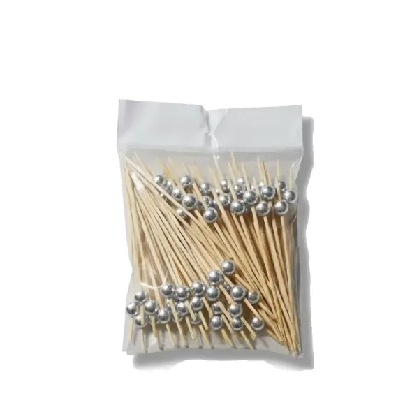 Pique 437 – Pique apéritif décoratif 13 cm avec boule argent