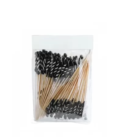 Pique 437 –13Pique extrémité décorative en bois noir 13 cm