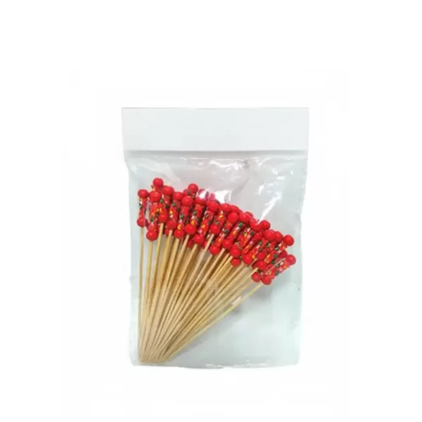 Pique 437 –13Pique extrémité décorative en bois rouge 13 cm