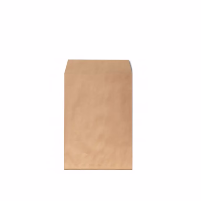 Sac Papier 20X6X32 cm - Pochette Kraft brun fond plat